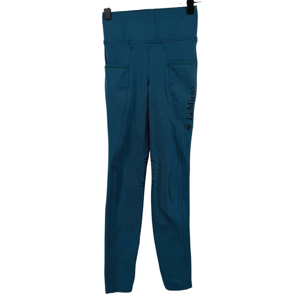 LeMieux Young Rider Orla Pull Ons Leggings Caribbean Blue Teal 11-12 Yrs Pockets